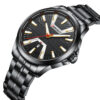 Černé pánské elegantní hodinky Perfect, černé stylové hodinky, doprava zdarma