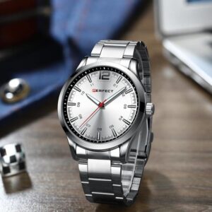 Stříbrné pánské elegantní hodinky na léto 2023 a krabička na hodinky zdarma - prodej hodinek