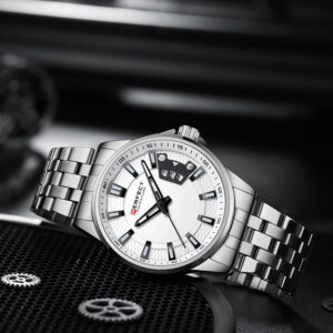 Perfektní pánské hodinky ve stříbrné barvě s dopravou a krabičkou na hodinky zdarma - prodej hodinek