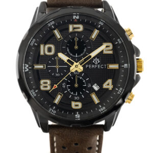 Černé pánské elegantní hodinky Perfect, krabička na hodinky a doprava zdarma